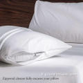 Cuscino bianco con cerniera di cotone a cuscinetto di cotone a lungo staplo personalizzato